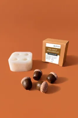 Palamut Mini Dörtlü Silikon Mum Kalıbı