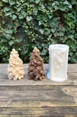 Kozalaklı Çam Ağacı Silikon Mum Kalıbı