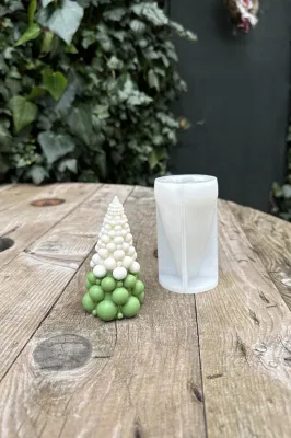 Bubble Çam Ağacı Silikon Mum Kalıbı