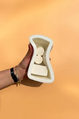 Banyo Organizer Üç Gözlü Silikon Kap Kalıbı