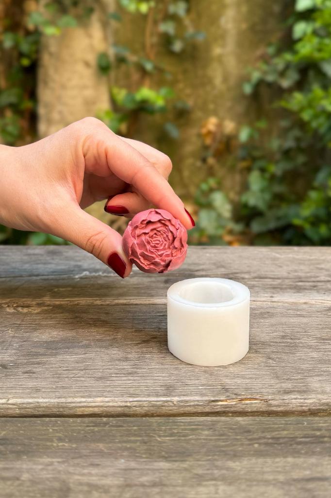 Top Şakayık Silikon Mum Kalıbı