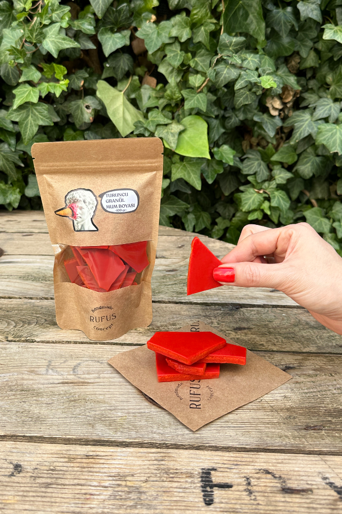 Turuncu Granül Mum Boyası 100gr
