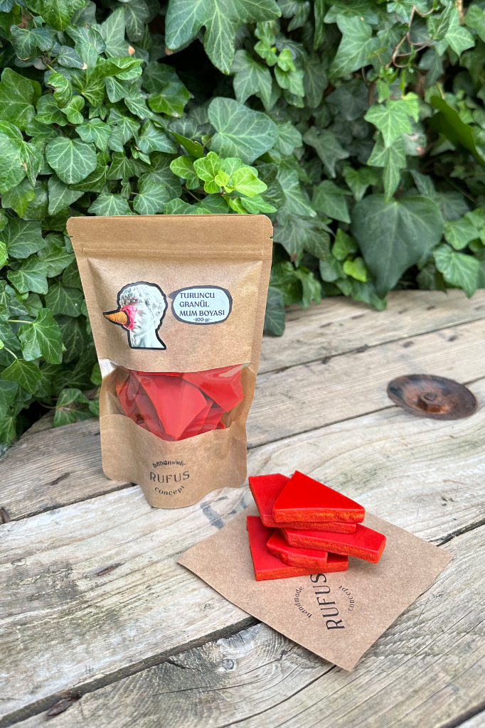 Turuncu Granül Mum Boyası 100gr