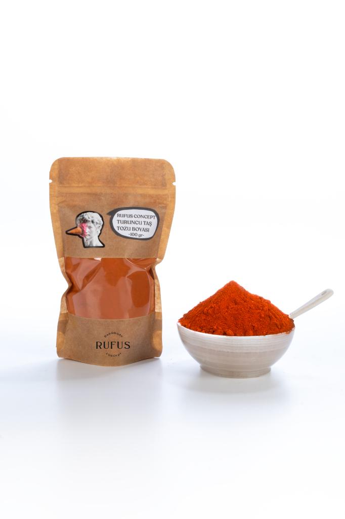 Turuncu Taş Tozu Boyası ( 100 gr )
