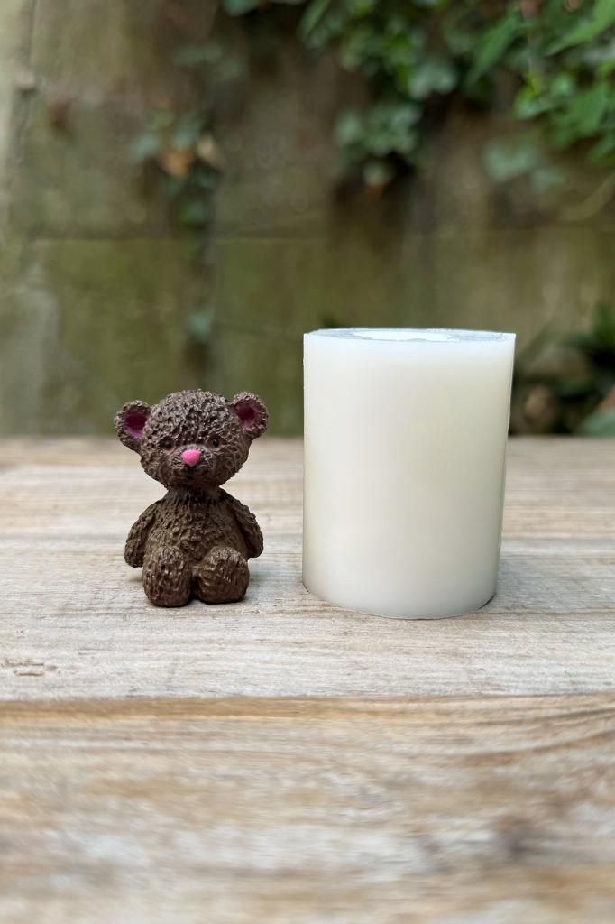 Tüylü Ayı Mini Silikon Mum Kalıbı
