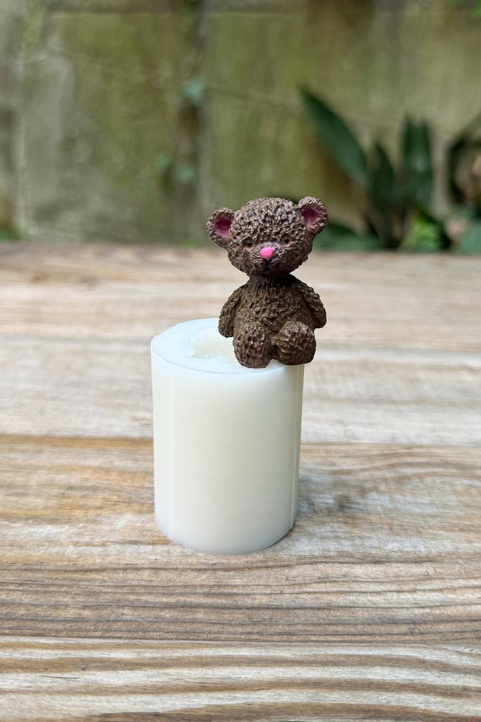 Tüylü Ayı Mini Silikon Mum Kalıbı