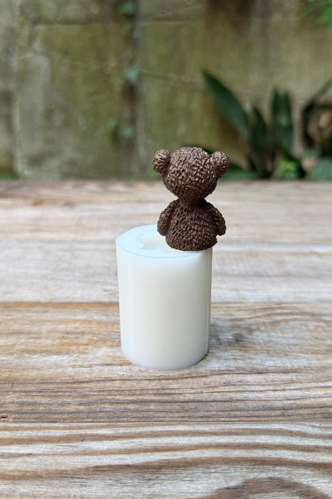 Tüylü Ayı Mini Silikon Mum Kalıbı
