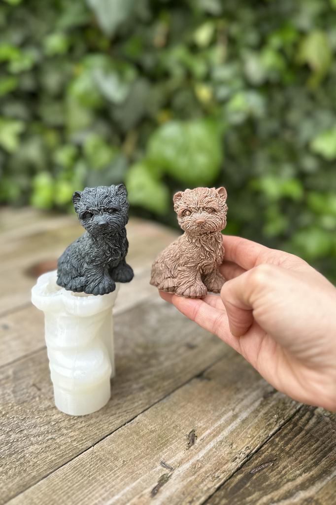 West Highland Köpek Silikon Mum Kalıbı