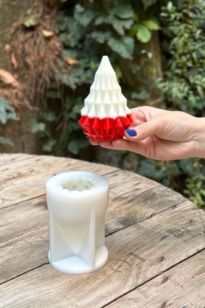 Yılbaşı Ağacı Out Silikon Mum Kalıbı