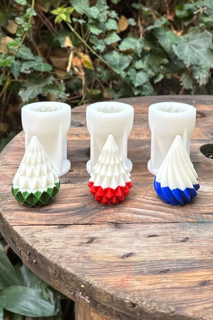 Yılbaşı Ağacı Set2 Mum Kalıp Seti (3 Adet)