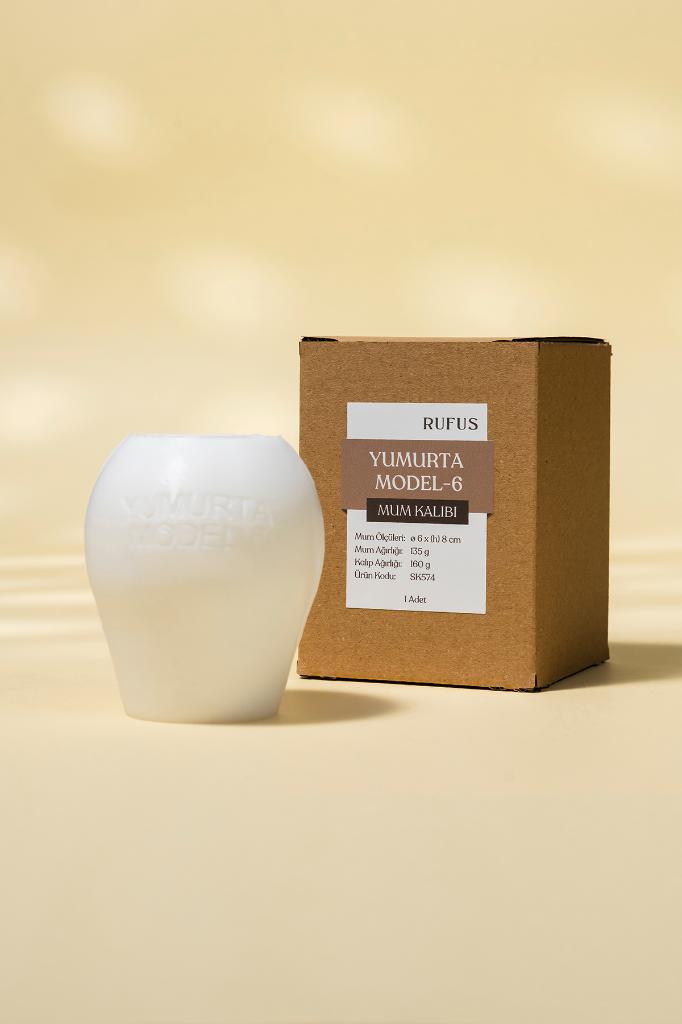 Yumurta Model 6 Silikon Mum Kalıbı