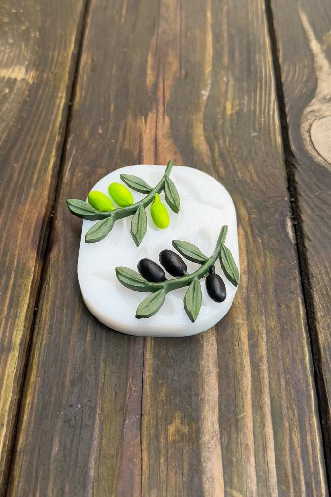 Zeytin Dalı İkili Silikon Mum Kalıbı