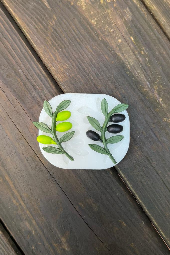Zeytin Dalı İkili Silikon Mum Kalıbı