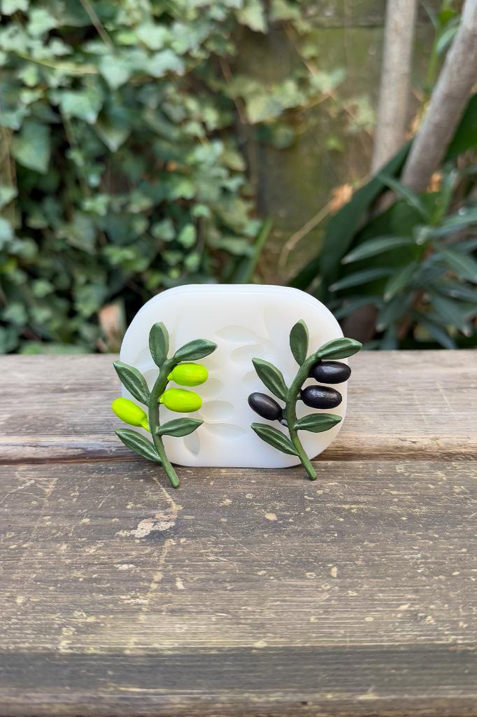 Zeytin Dalı İkili Silikon Mum Kalıbı
