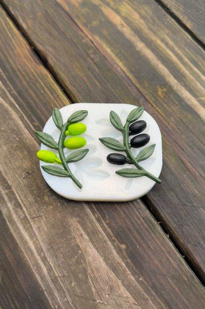 Zeytin Dalı İkili Silikon Mum Kalıbı