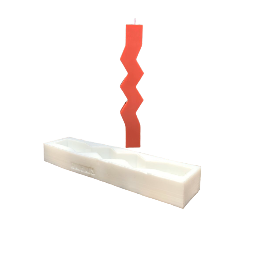 Zigzag Uzun Silikon Mum Kalıbı