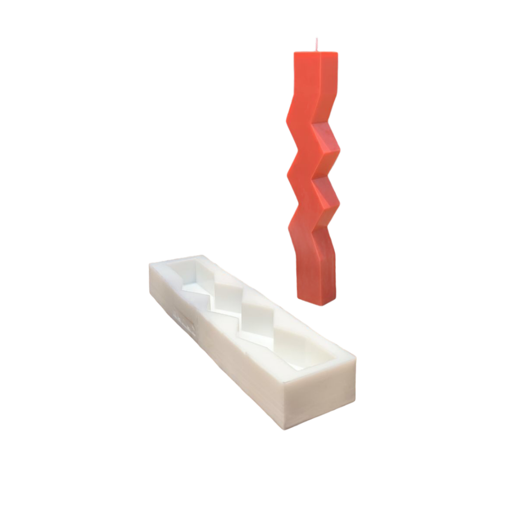 Zigzag Uzun Silikon Mum Kalıbı