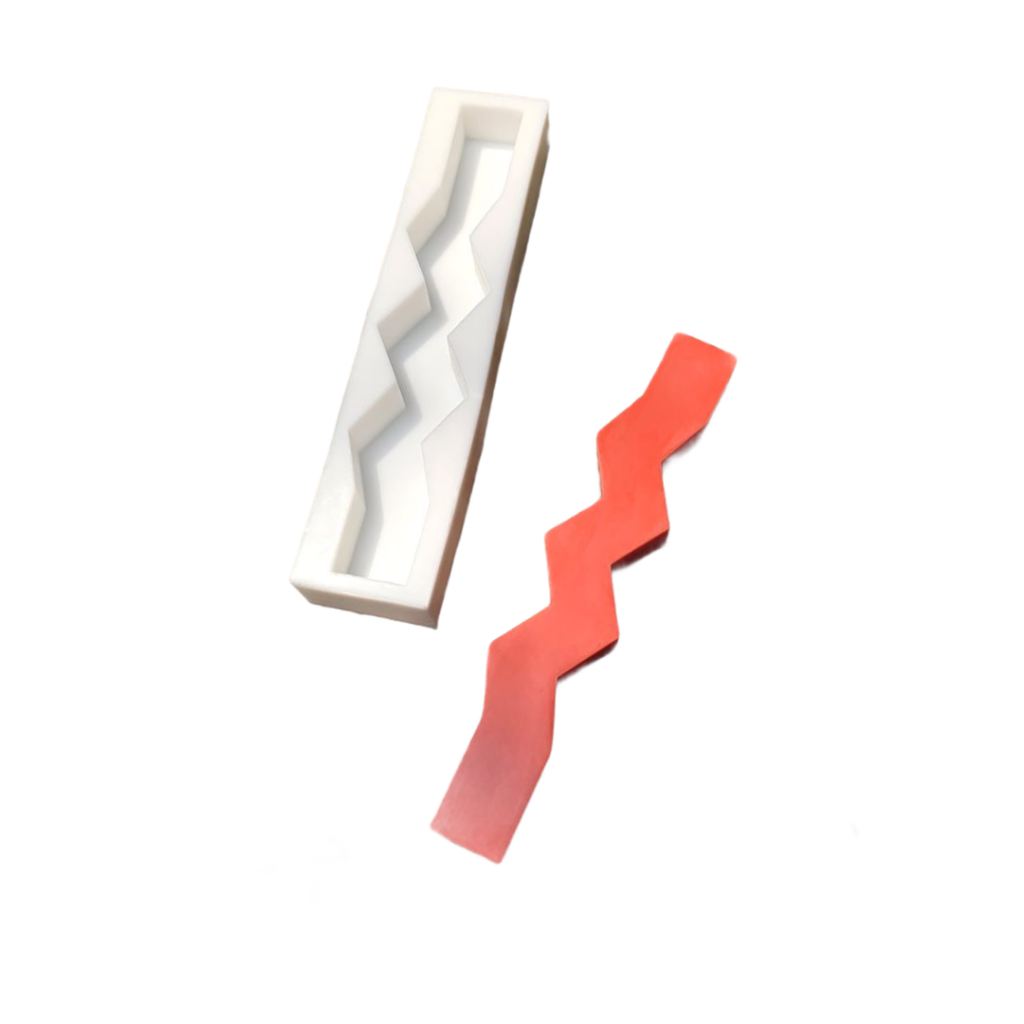 Zigzag Uzun Silikon Mum Kalıbı