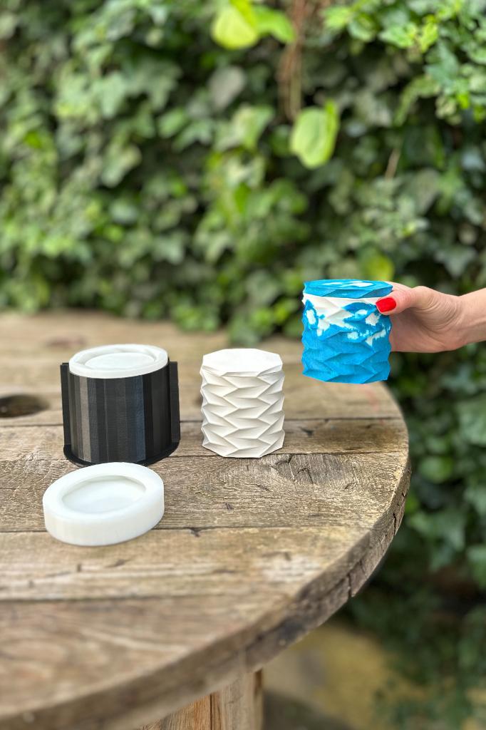 Zigzag Yüzey Kapaklı Silikon Kap Kalıbı