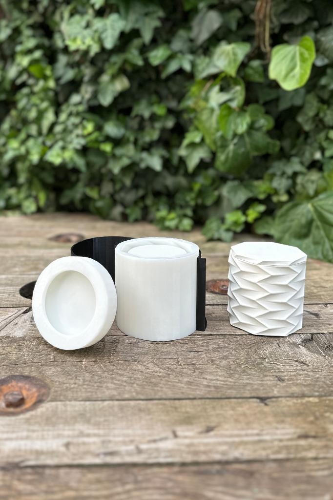 Zigzag Yüzey Kapaklı Silikon Kap Kalıbı